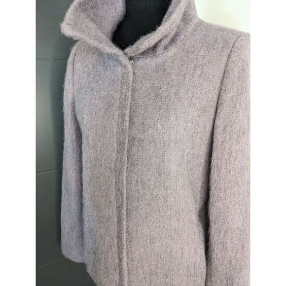 Talbots The Jackie Purple Moto Funnel Neck Wool/Mohair Blend Jacket - 8‎ - Picture 3 of 10